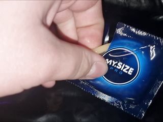 Sissyboy&amp;#39;s clit is too small for a condom