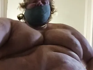 Fat man shows ass