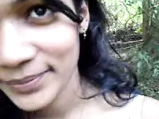 srilankan awanthi nangi undressing in a forest