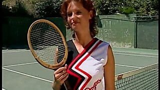 Sexy slut on a tennis court loves to have her asshole filled up with big dick