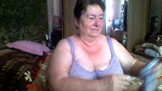 fat granny playing on skype