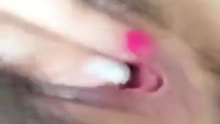 Horny Chinese girl masturbates to intense orgasm