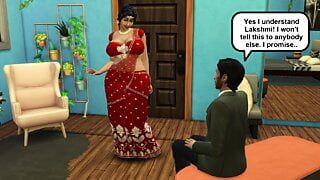 Vol 1 parte 6 - desi sari tía lakshmi toma su virginidad - caprichos malvados