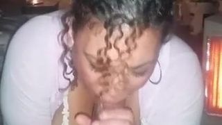 Blowjob and fuck busty black amateur step mom