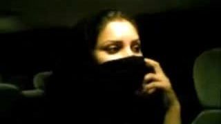 Arabic niqab girl showing big tits in car