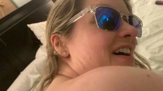 Blonde MILF (mother of 3) doggystyle POV