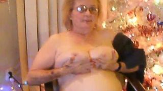 Exposed and Unaware Wife Cora Christmas Titties