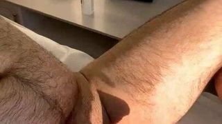 Sexy blonde waxing for a new client