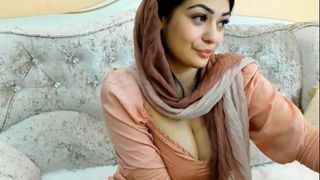Busty Arab Girl Fingers Her Hairy Pussy