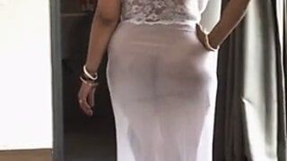 My sexy Shona bhabi’s chubby ass in white nightie
