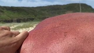 Daddy giving me a blow job - nudist beach