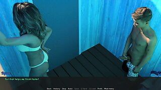 3d Game - A Wife And StepMother - Hot Scene #4 - Mowing the Lawn AWAM