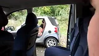 Incredible fuck scenes on a rest area on a German Autobahn