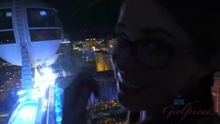 Penny's mouth receives your cum several times in Vegas