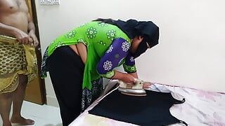 Saudi Big Ass Hot stepmom while ironing clothes, stepson come &amp; fucks her Roughly - Arab MILF Hardcor Fuck &amp; Cum Inside Pussy