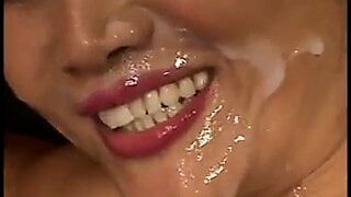 Mature Asian gets her ass fucked and gets a facial