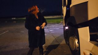 in exhib a truck driver surprises me and fucks my pussy and my ass