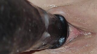 Huge cock fuck and fill my pussy hole pussy gape and stretch bbc dildo play hardcore brutal fucking