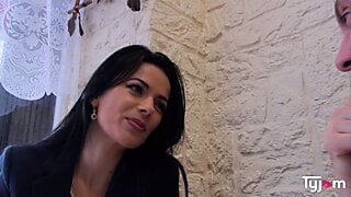 Hot milf Shalina Devine fucked hard in the ass by a french cock