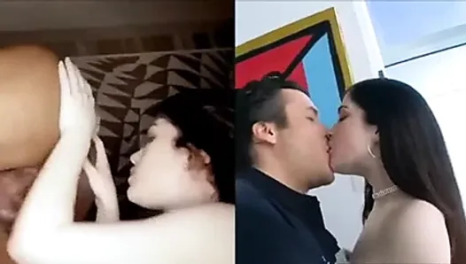 cuckold gets cum kiss from wife2