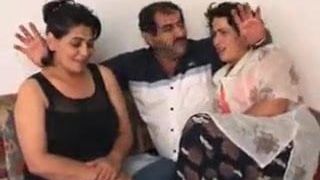 Arab guy has threesome with wife and her friend