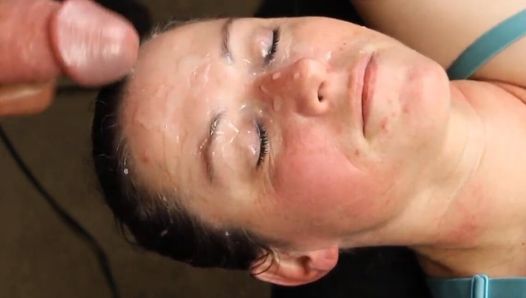Step Sister taking puddles in her eyes homemade facial
