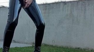 Julie's latex squirt outdoor