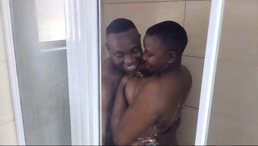 Can't take shower without fucking this big butt African wife