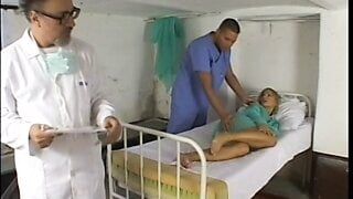 Male nurse gets to fuck this stunning blonde babe patient