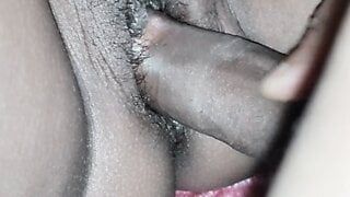 Hairy Black Asian Pussy Close-Up