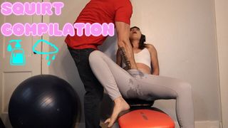 Wife SQUIRTING Back to Back in YOGA PANTS Edition (COMPILATION)