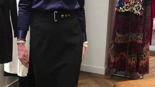 long, black pencil skirt