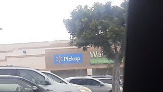 Grabbing my dick at the local Walmart parking lot