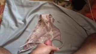 wife's sheer panties with cum
