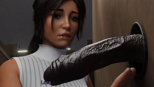 Lara Croft Adventures - Lara Croft обожает большой черный член у глорихола - геймплей, часть 4