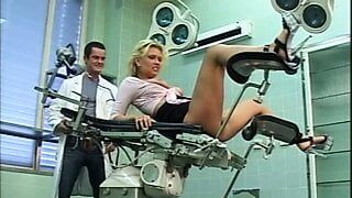 Beautiful blonde fucked by the family doctor's big cock