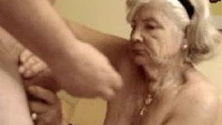 Very Old Woman Cum in Mouth