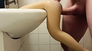 Sex Doll takes big cock from behind