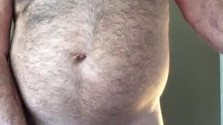 Hairy Chested Daddy Wanking