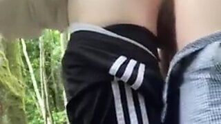 British twink takes cock outdoord