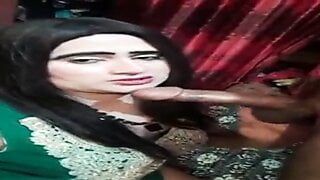 Pakistani CD Kanwal sucking a big cock in this live stream