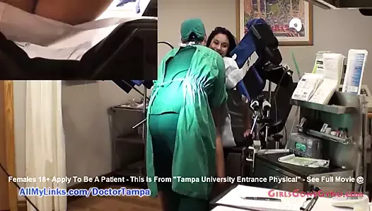Alexa Chang получает гинекологический осмотр от доктора в Тампе перед камерой