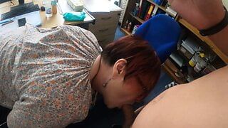 stepmum prepares his cock to give her an anal creampie