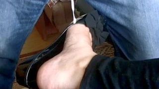 Cum on feet in flats