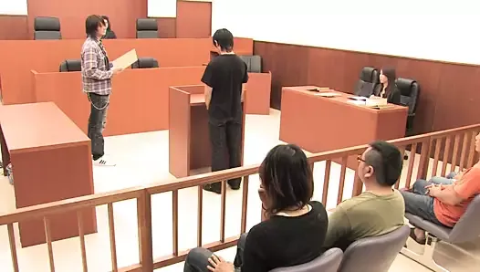 In Courtroom on the Table with three Boner