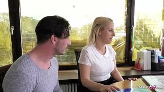 German Teacher Seduce Curvy Teen Jana Schwarz to Fuck at Home Lesson