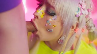 Candy Girl Sucking lollipop and fuck in the ass AliceBong