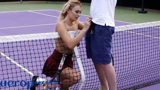 Outdoor Sport girl fucking with a man BLUEROP