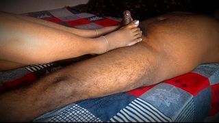 Indian femdom footjob cuckold slave anoopgasper getting cruel bdsm pain madhulaila orgasm deniel