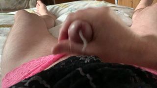 Caught wanking and cumming in wife&#039;s panties